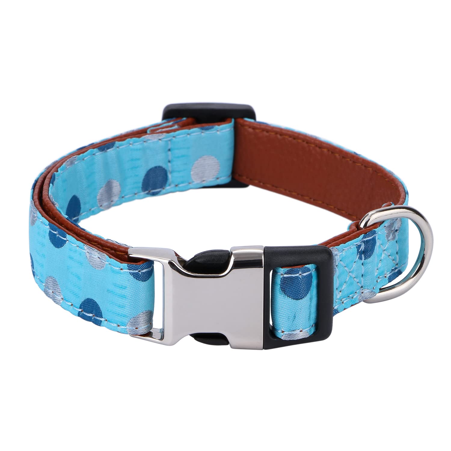 Rhea Rose Bowtie Dog Collar Blue Polka Dots Large, A2_Sky Blue Dots - Image 4