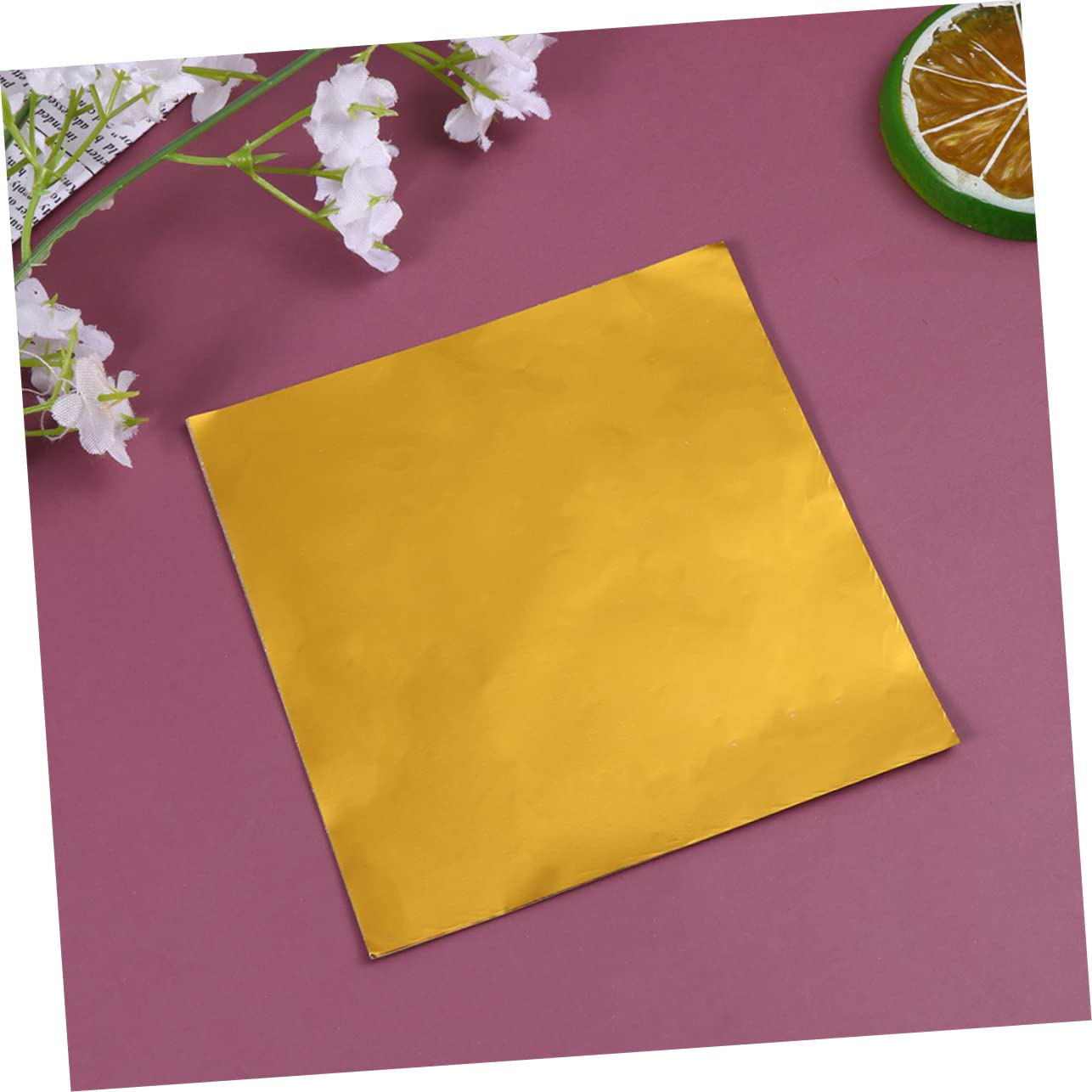 HAPINARY 150pcs Gold Sheet Shiny Paper Art Foil Paper Sticker Decor for Decorative