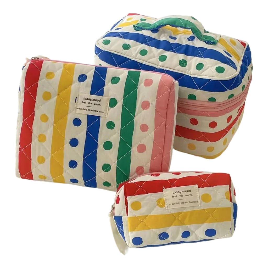 sodeber Rainbow Cosmetic Bag Makeup Portable Storage Handbag Travel Toiletry Organizers For Womens
