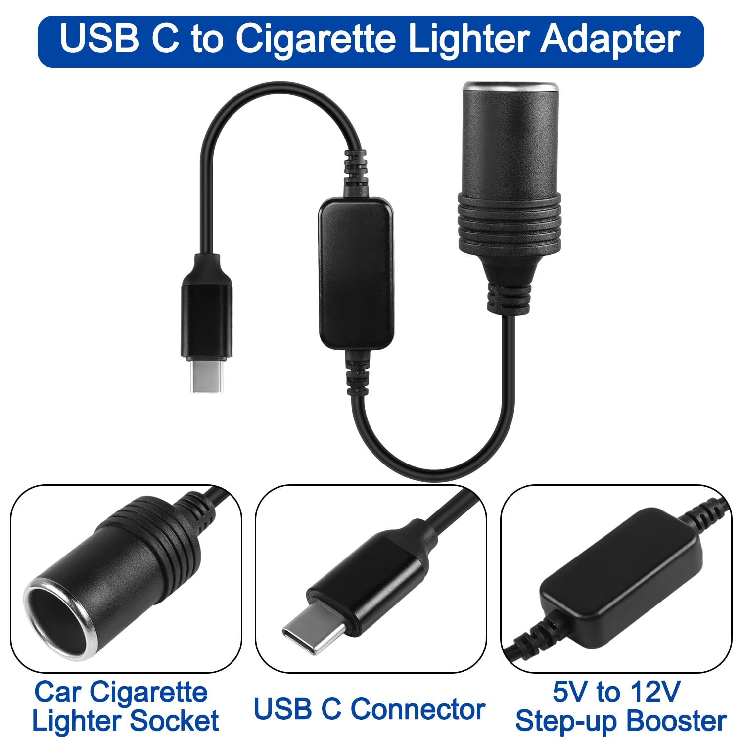 Adattatore per presa accendisigari da auto 12V 2A, convertitore