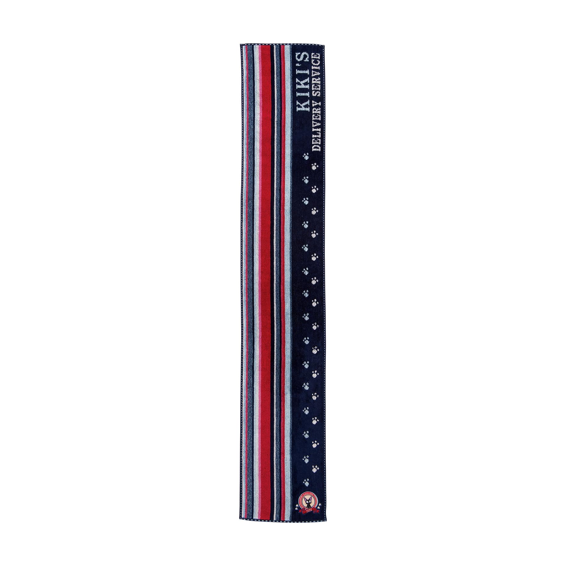 Marushin Ghibli Kiki's Delivery Service Jiji Scarf Towel, Striped Jiji 1005046800, Approx. 7.9 x 43.3 inches (20 x 110 cm) : Home & Kitchen