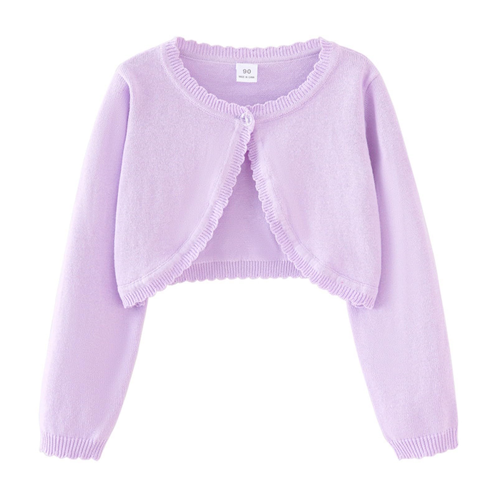 Generisch Bolero de punto lindo para niñas, chaqueta corta para cumpleaños y celebraciones | Bolero para niña de cumpleaños, suave chaqueta de punto para vestidos de fiesta