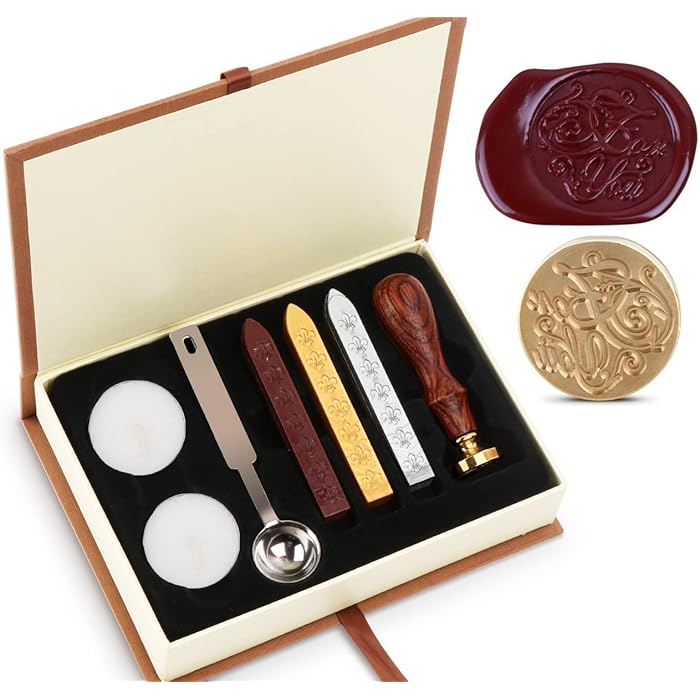 Buy Wax Seal Stamp Kit Absofine Vintage Adhesive Waxing Kit with Stick