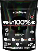 Refil Whey 100% Hd Chocolate 900G, Black Skull