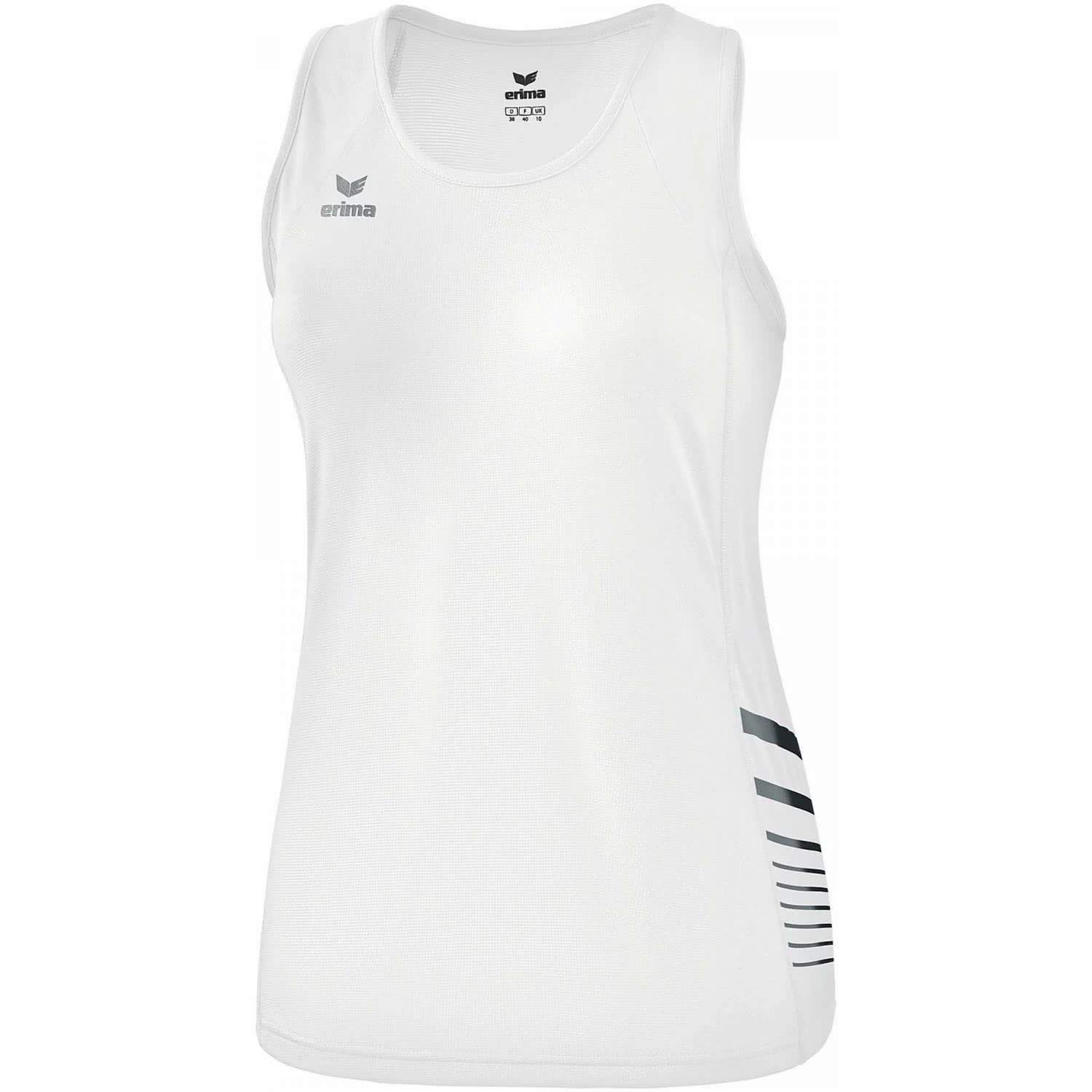 Erima Women Race Line 2.0 Running Singlet - New White, Size 42