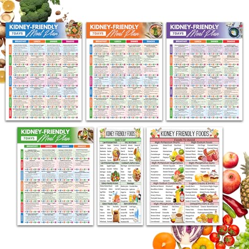 bqw 28-Day Kidney-Friendly Meal Plan & Renal Diet Guide Low-Sodium Controlled-Potassium Food Lists Daily Meal Suggestions & Planning Pages CKD and Kidney Stone Meal Prep Organizer for Balanced Kidney-Conscious Eating