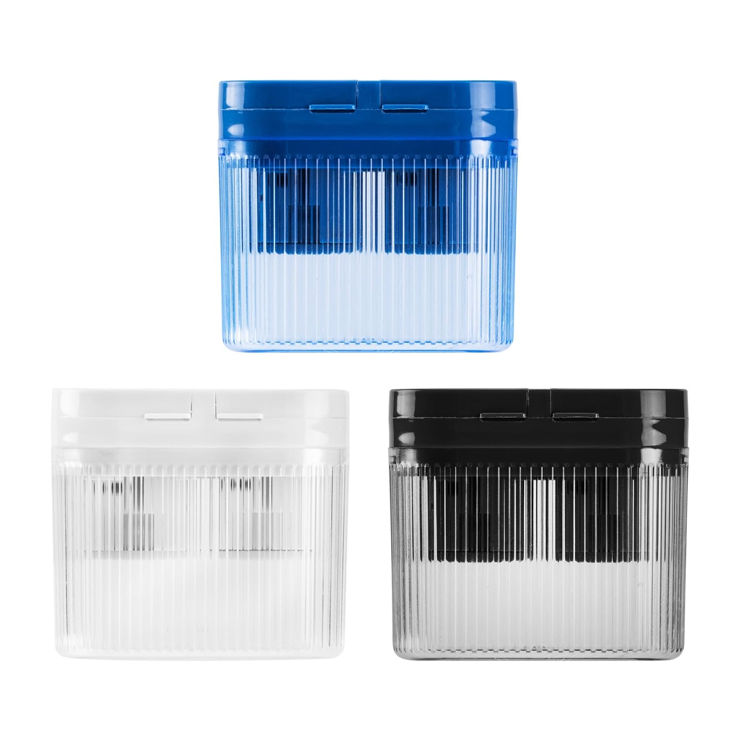 Deli EH553 Multifunctional Pencil Sharpener 2-hole Canister Design Assorted Color. For Standard Pencil And Jumbo Size Pencil