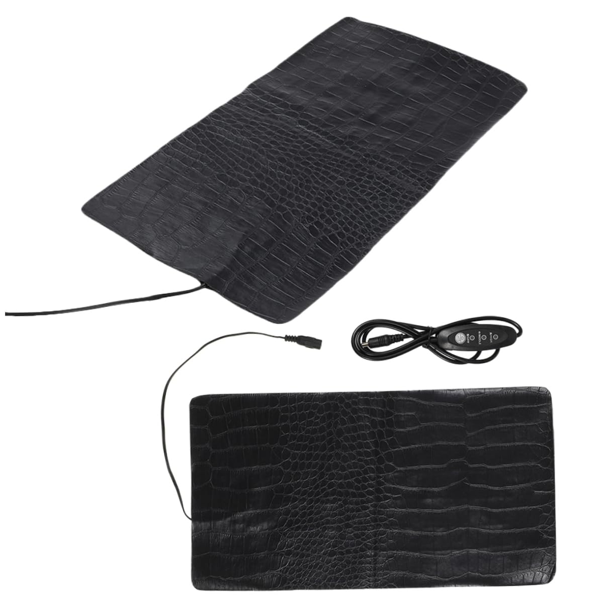 ORFOFE -Powered Pet Heating Pad 3 Modes Cat Dog Heating Mat Safe for Reptiles Portable Easy-Clean Home/Office