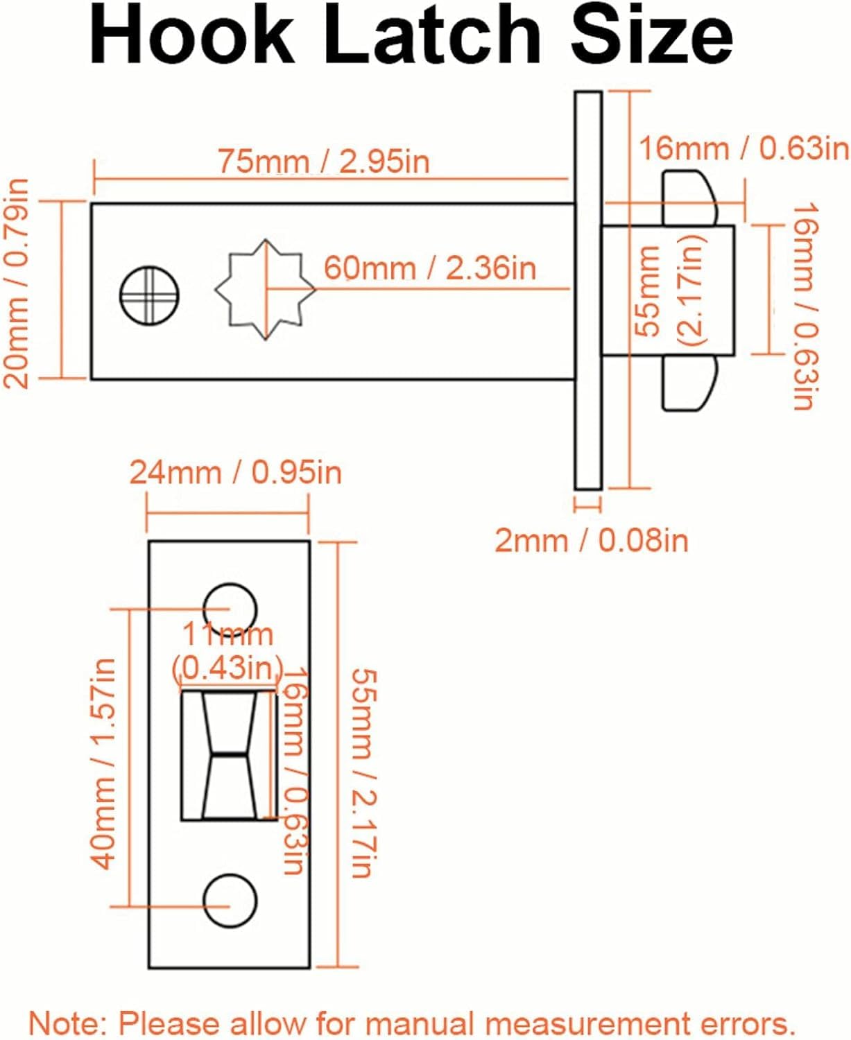 Serrure de porte poche ronde en alliage zinc