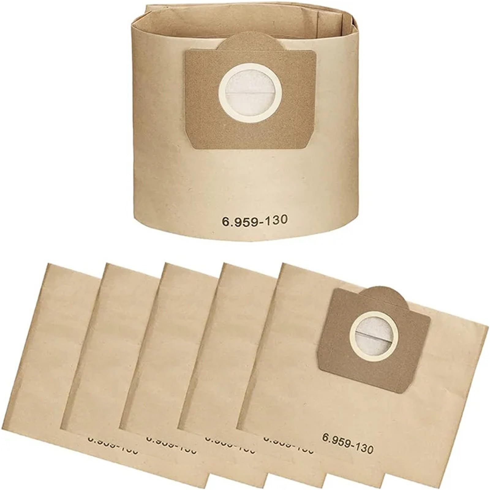Lot de 12 sacs à poussière compatibles avec Karcher MV3 WD3 WD3200 WD3300 A2204 A2656 & Rowenta RB88 RU100 RU101