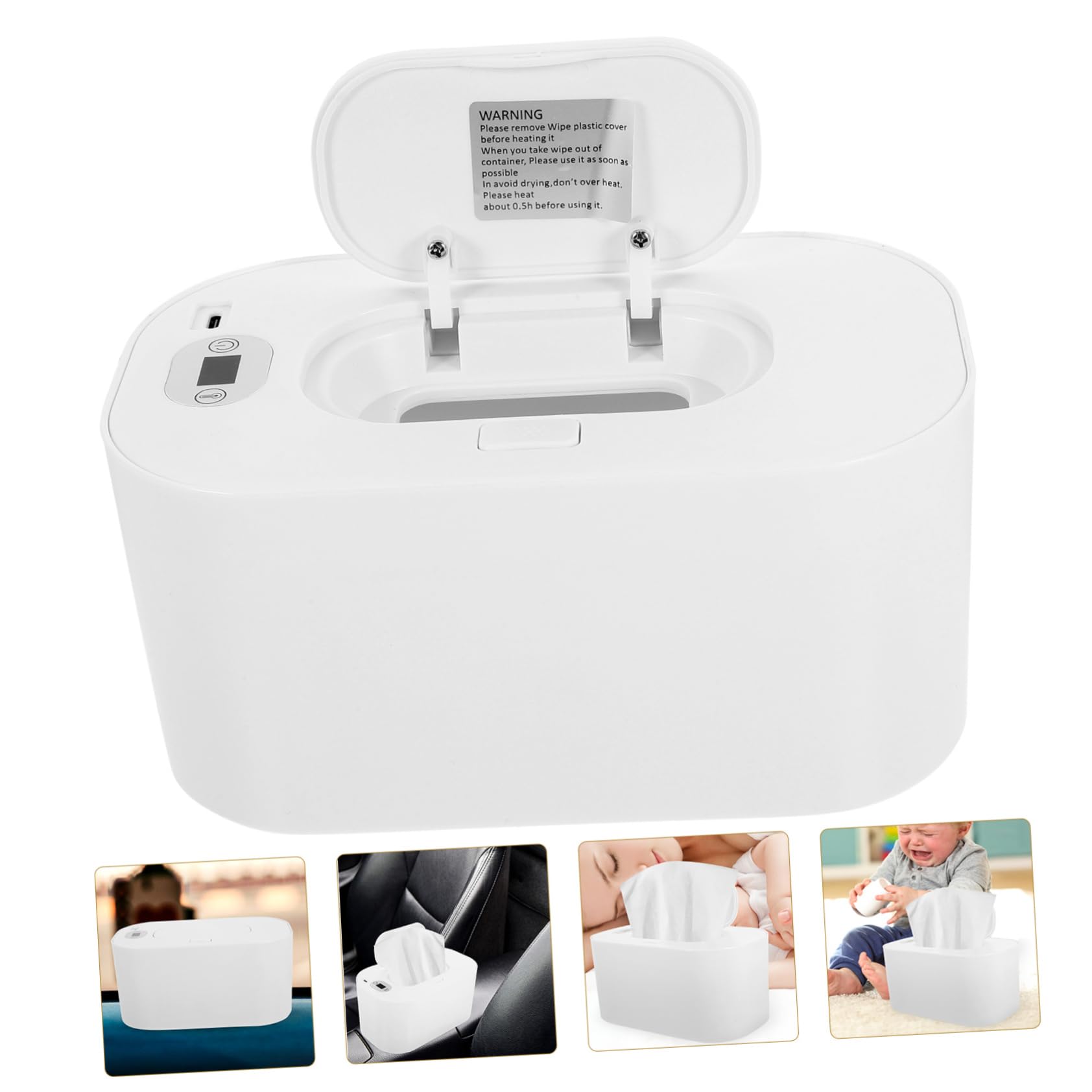 BESTonZON Calentador De Toallitas Húmedas Usb Portátil Calentador De Pañuelos Para Viaje Para Padres