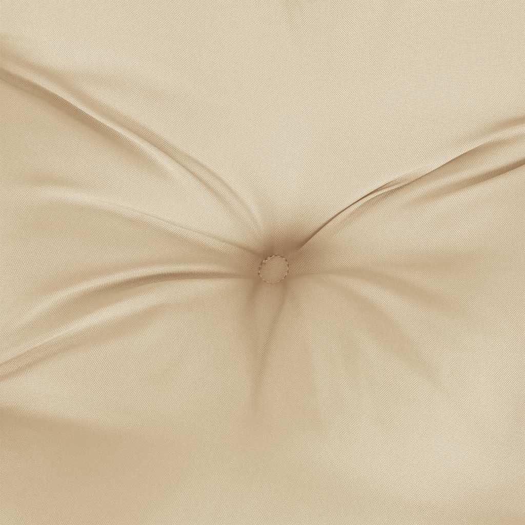 Cuscino per panca da giardino beige, in tessuto Oxford, 120 x (50+50) x 7 cm, imbottito, con lacci antiscivolo, per balcone, terrazza, sedia da giardino, per esterni e interni, comodo cuscino