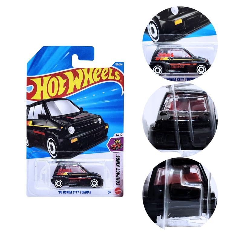 Image of Hot Wheels 85 Honda City Turbo II Compact Kings Ages 3 and Up 102 /250 (Black)