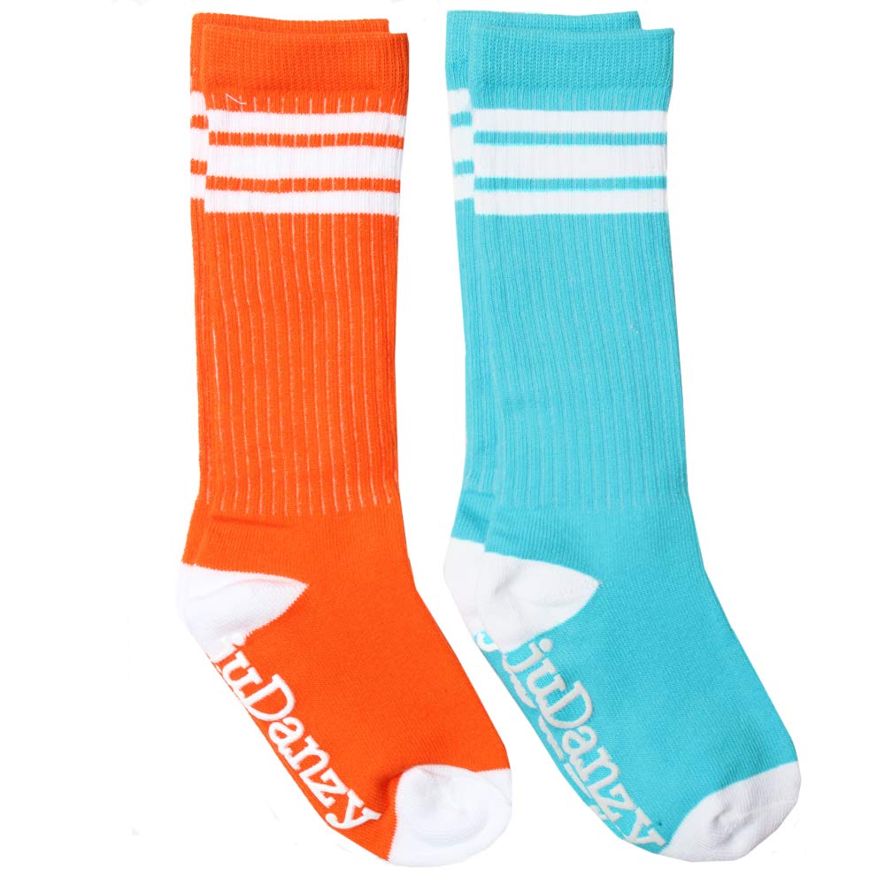 juDanzy Calcetines de tubo hasta la rodilla para niños, niñas, bebés, niños pequeños y niños (paquete de 2)