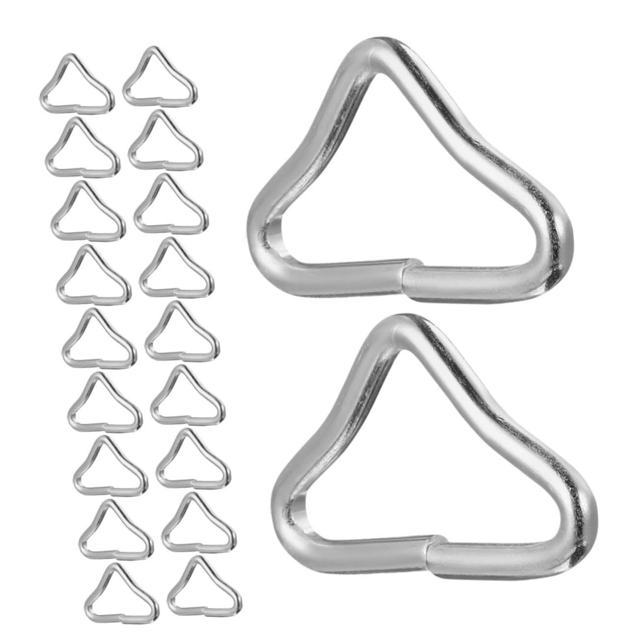 VILLCASE 48pcs Heavy Duty Triangle Buckles for Trampoline Mats Durable V Rings for Enhanced Stability Easy Setup Weather Resistant Design for Various Brands