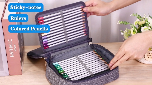 Amazon.com: BTSKY® High Capacity Zipper Pens Pencil Case- Multi
