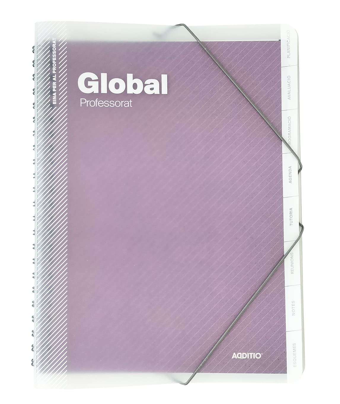 ADDITIO - Carpeta Global para el profesorado | Evaluación | Agenda | Tutoría | Reuniones | Tamaño 24 x 32 cm. | Catalán | Lila