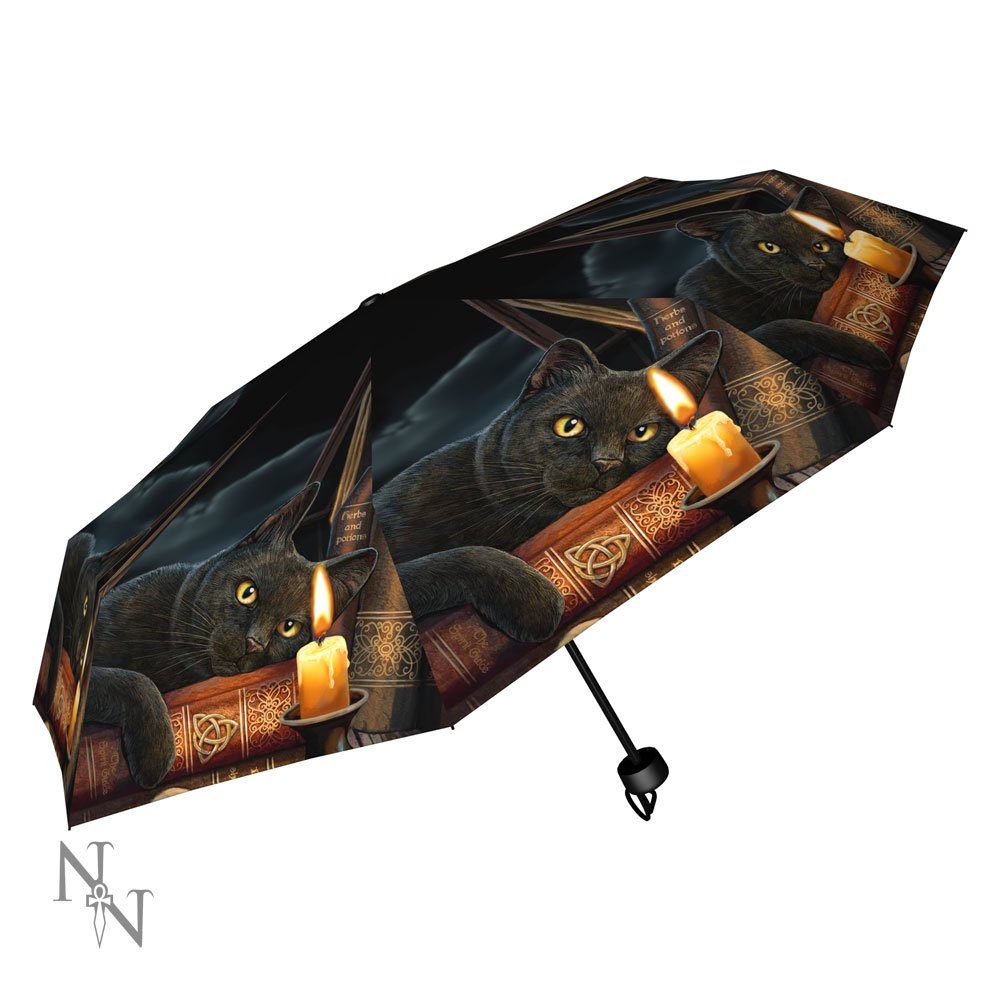 Nemesis NowNemesis Now Witching Hour Lisa Parker Umbrella 24cm Black, Plastic, Metal, 190T Pongee