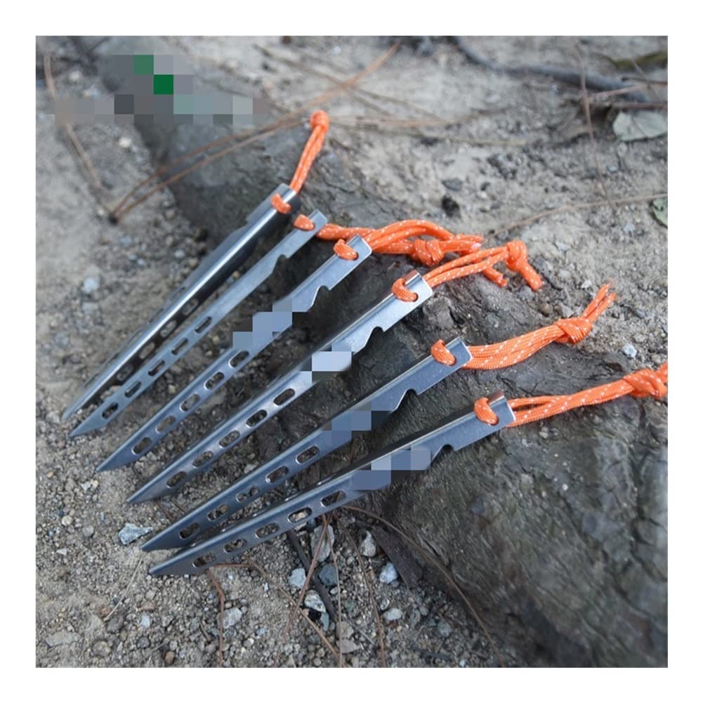 Piquets de Tente en Titane Piquets de Tente de Camping en Plein air Accessoires de Tente Piquets en Alliage d'aluminium Robustes Clous 4/6/8 pièces Accessoires de Tente de Voyage e