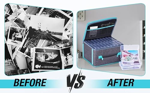 Joelver Maker 21977 Photo Storage Box 4X6, Clear 18 Inner Extra Large Organizer Acid-Free Photo Keeper Storage Case thumb #5