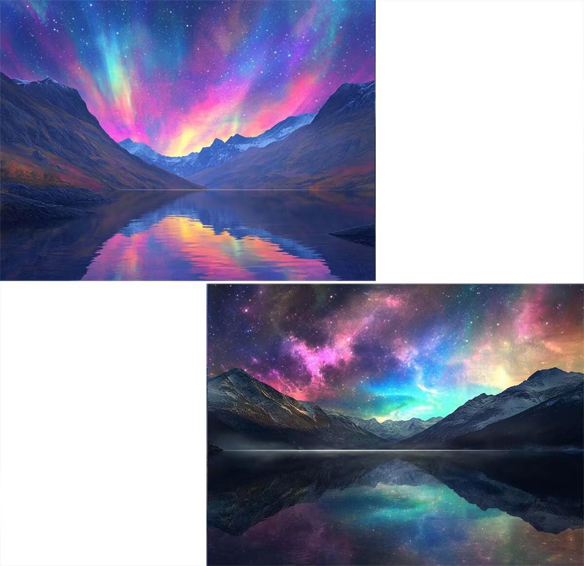 Aurores Peinture Diamant Adulte 5D Diamond Painting 2 Pack 95x70cm L-3314