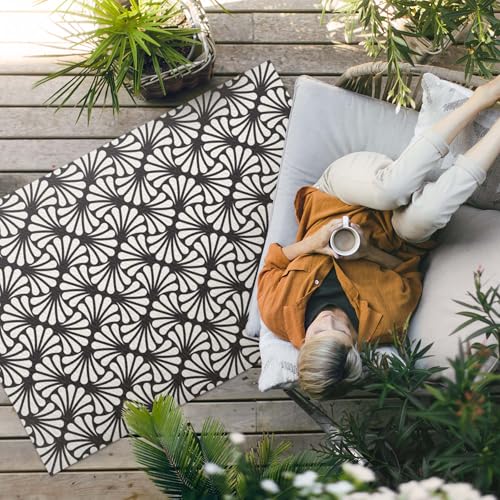 Tapis de balcon feuilles abstraites pour sublimer votre terrasse