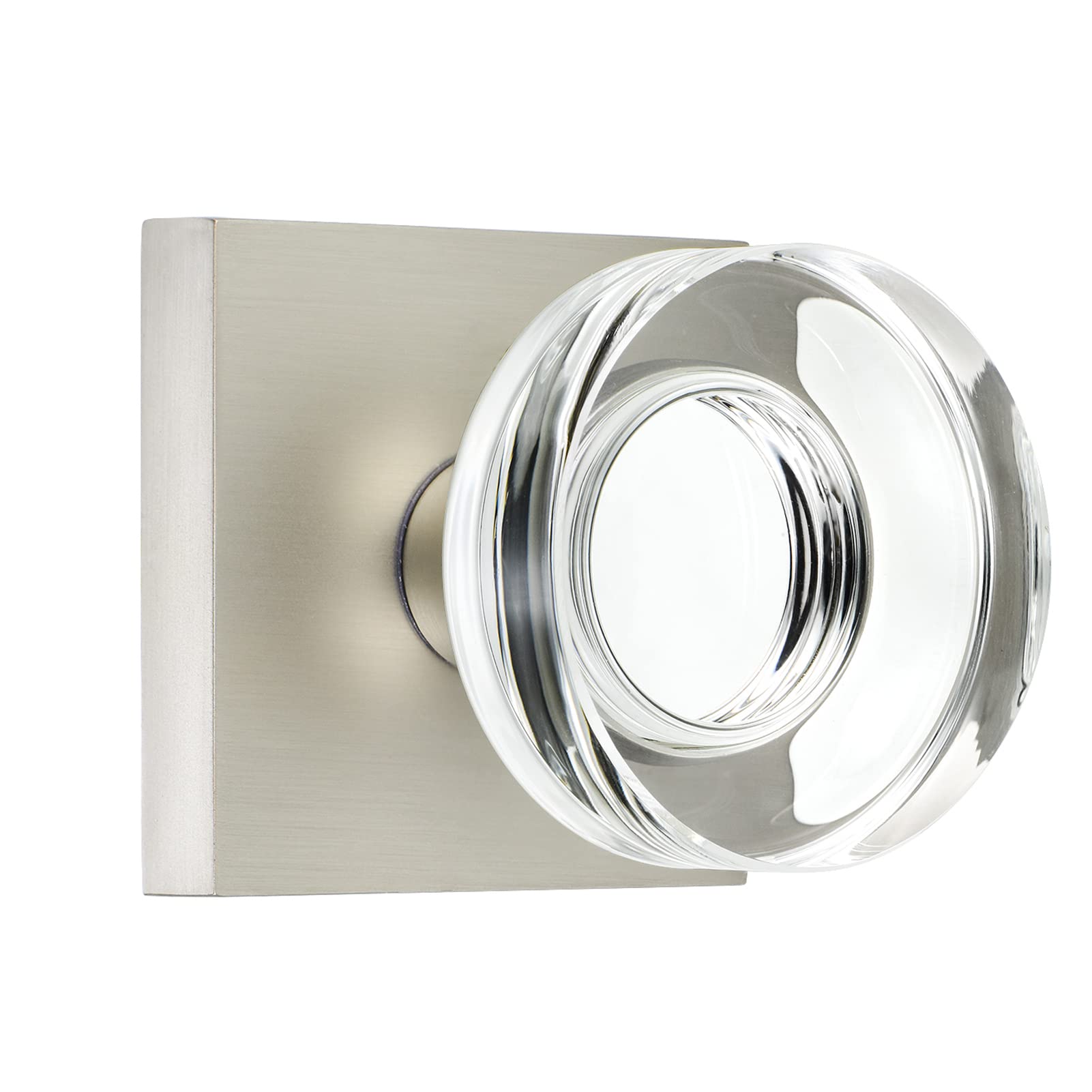 Coolnews Satin Nickel Crystal Passage Door Knobs For Hallway/Closet, Door Knobs,Passage Function, Finish
