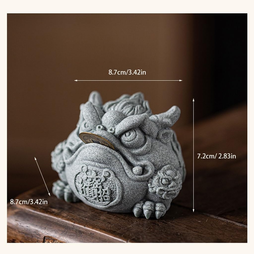 REIK Figurine da Tavolo Nuovi Ornamenti for Animali Domestici da tè rospo in Stile Cinese, Tavolo da tè Creativo rospo, Piante in Vaso e Decorazioni paesaggistiche Statue di Decorazioni per la Casa