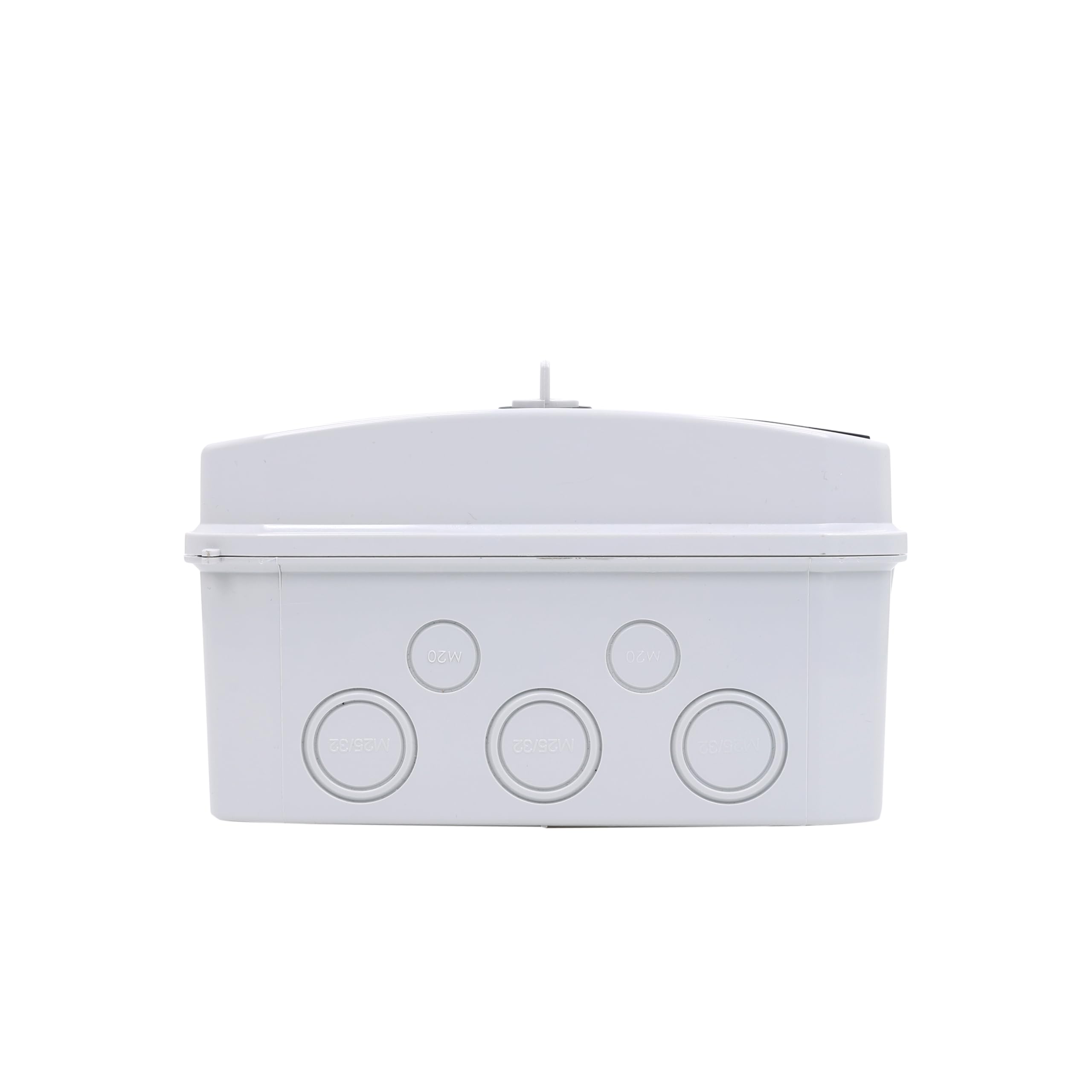 RSE DualPowerBox IP65 – 2 x TH35 gniazda Schuko, każde z oddzielnym wyłącznikiem C16, odporne na warunki atmosferyczne (IP65 przy zamkniętym oknie), 230 V do użytku na zewnątrz i na placu budowy