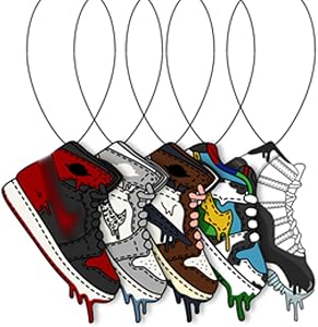6 Pack Sneaker Car Air Freshener for Women Men Sneakerhead Automotive Interior Room Decor