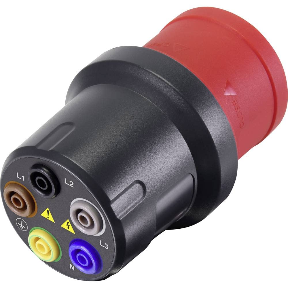 VOLTCRAFT VMA-3L 32 Adaptador de Medición CEE Enchufe 32 A 5 pines - Hembra 4 mm Gris Oscuro, Rojo