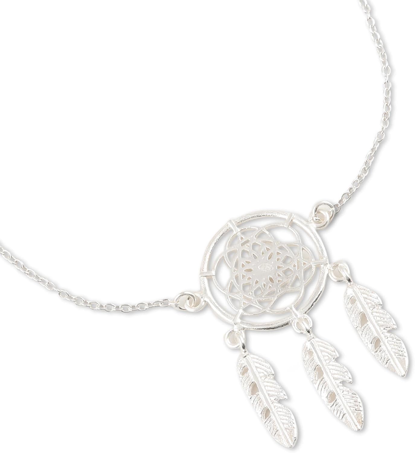 NOVICA No Stone .925 Sterling Silver Anklet 'Goodnight and Good Luck'