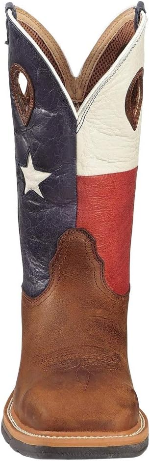 Twisted X Men's 12" Western Work Boot, Square Toe Steel Toe, Brown & Texas Flag, 11 EE - Image 4