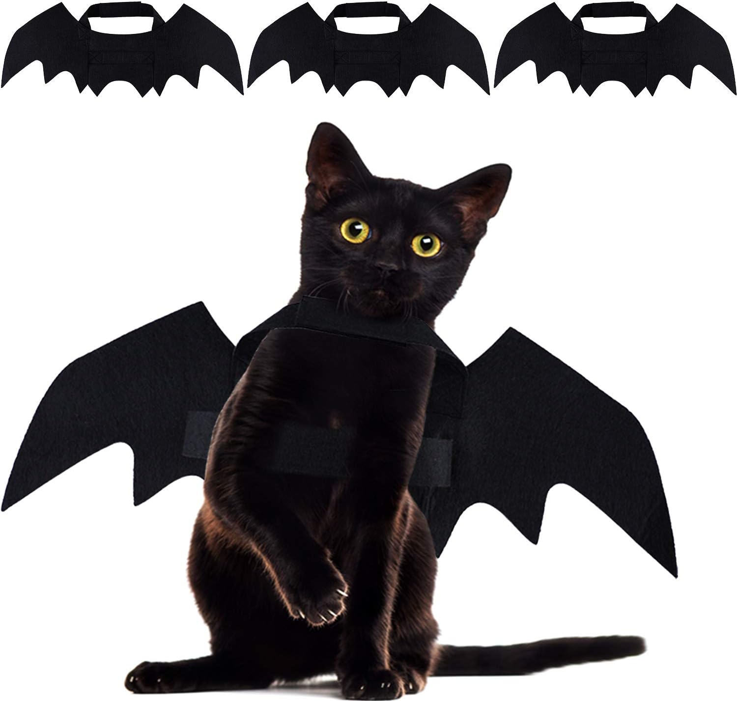 Frienda 3 Pieces Halloween Pet Bat Costume Cat Dog Bat