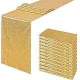 TRLYC Gold Sequin Runner-Gold-Table Runners- for Wedding (Pack 11,12x108in)