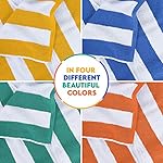 Utopia Towels 4 Pack Cabana Stripe Beach Towel, 30 by 60 Inches, Oversized 100% Ringspun Cotton Pool Towels, Highly Absorbent Bath Towels for Beach - Image 4