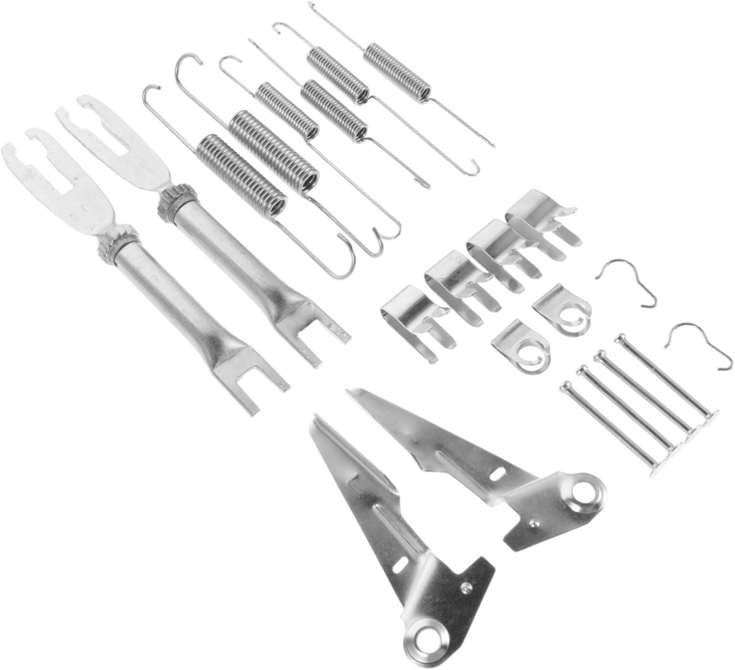 Yardwe Rear Drum Brake Repair Hardware Kit for Car with Steel Springs Pins Retainers, Extends Lifespan and Effortless Installation, for Automotive Workshops and Maintenance