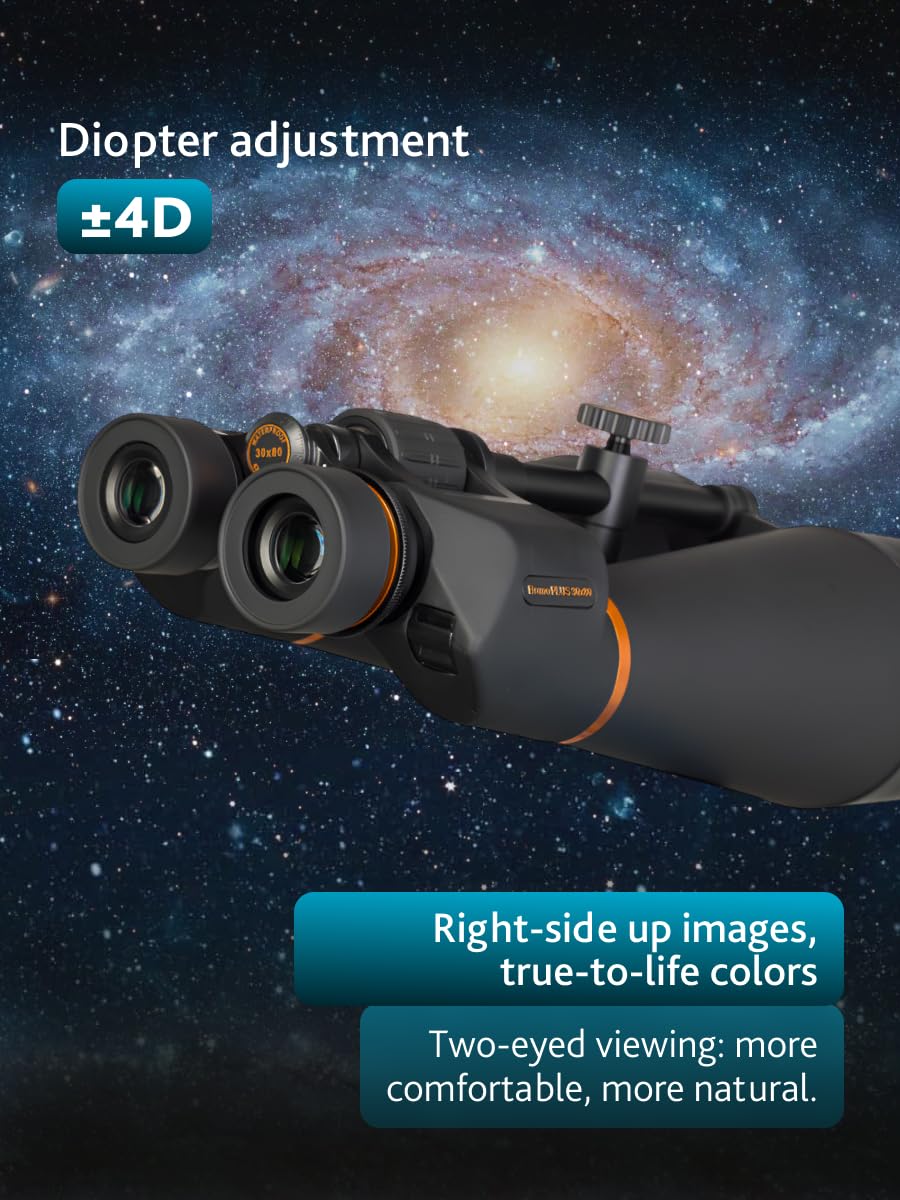 Levenhuk Bruno Plus 30x80 Jumelles Astronomiques Puissantes, Prismes Porro