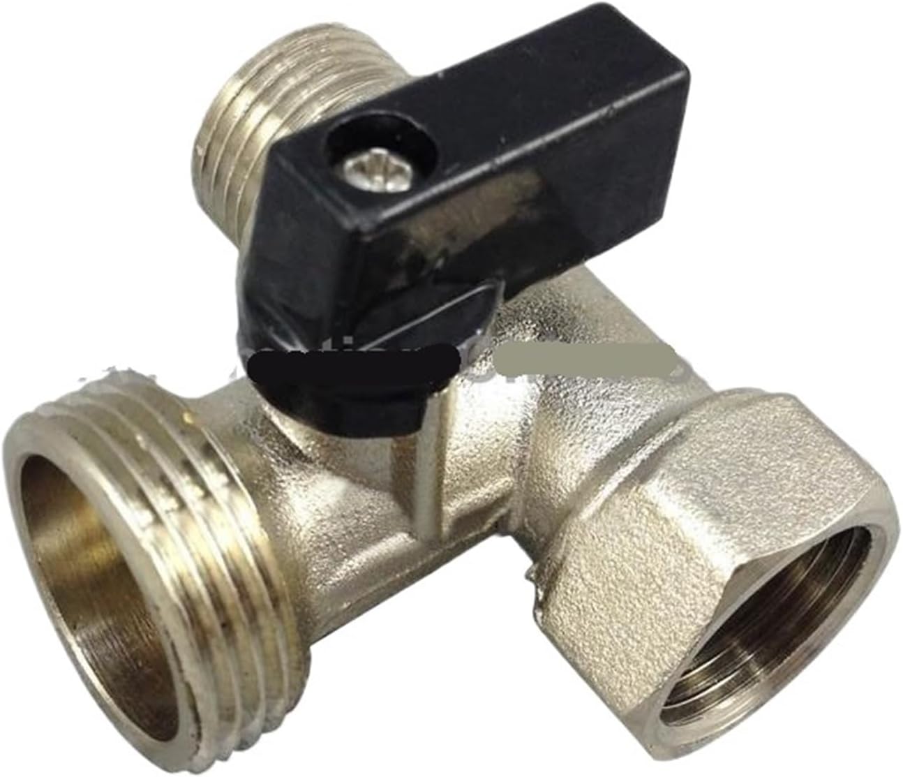 Three-way ball valve T-type brass DN15 G1/2" external thread internal thread reducer suitable for water, oil and gas