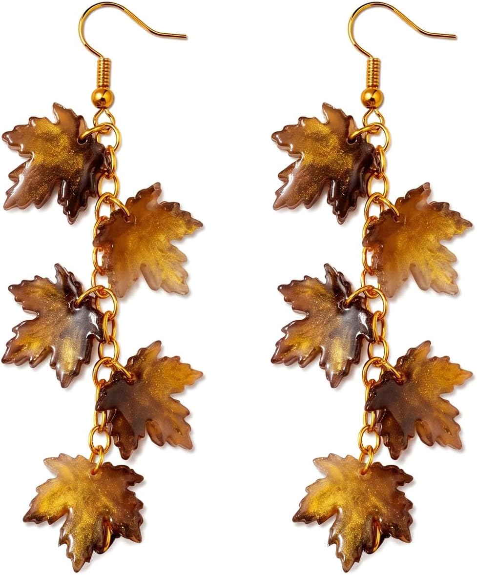 Fall Leaf Earrings for Women Autumn Maple Leaf Earring Fall Thanksgiving Earrings Outfit Women Essentials Thanksgivings Gifts Headband Shirts Dress Skirt Sweater Accessories Jewelry 2026