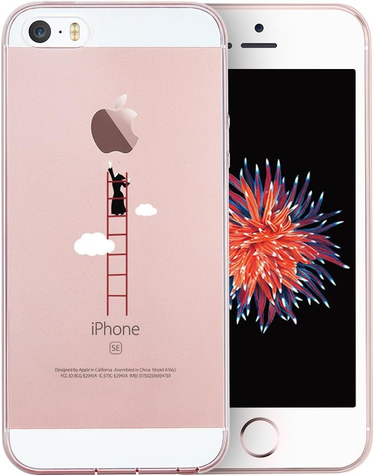 ESR iPhone SE/5S/5 Case, Ultra Thin Soft Gel TPU Silicone Case Cover with Cute Cartoon for iPhone SE/5S/5 (Shoo-in)
