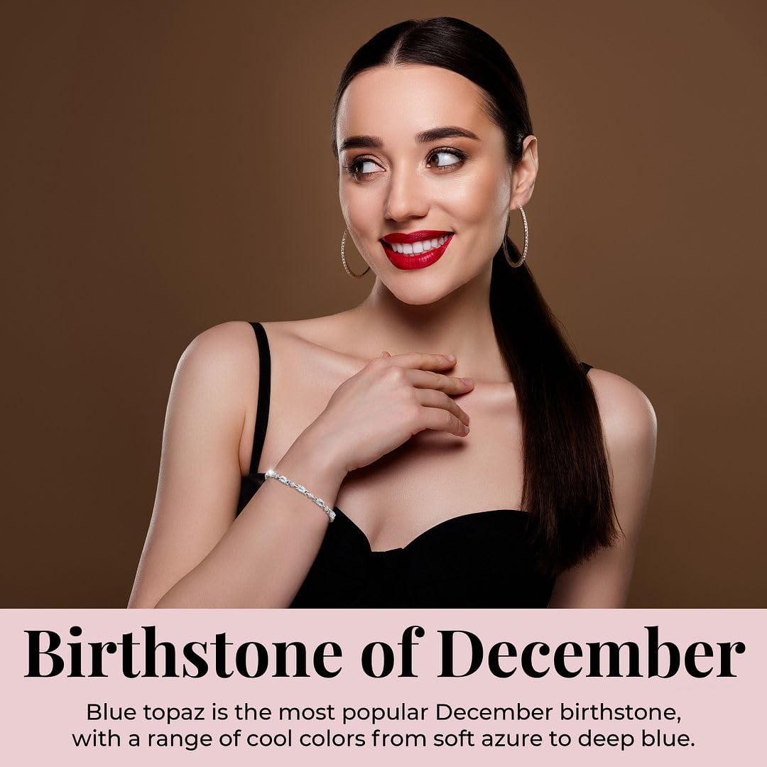 Birthstone Bracelets for Women - Charm Bolo Bracelet Adjustable Stylish - Engagement Anniversary Wedding Cute Sparkling Jewelry - Promise Gemstone Jewelry - Birthday Christmas Gifts for Womens - Image 5