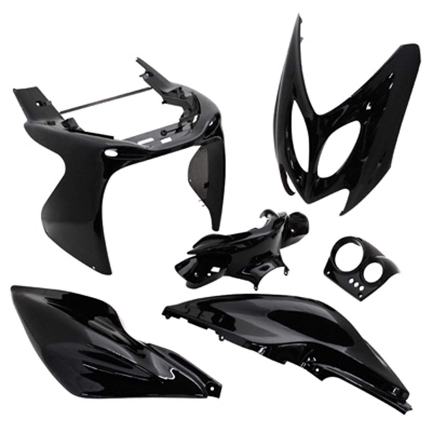 ADAPTABLE - Kit Carenados MBK - NITRO, YAMAHA - AEROX antes del 2013 - NEGRO BRILLANTE - 15070