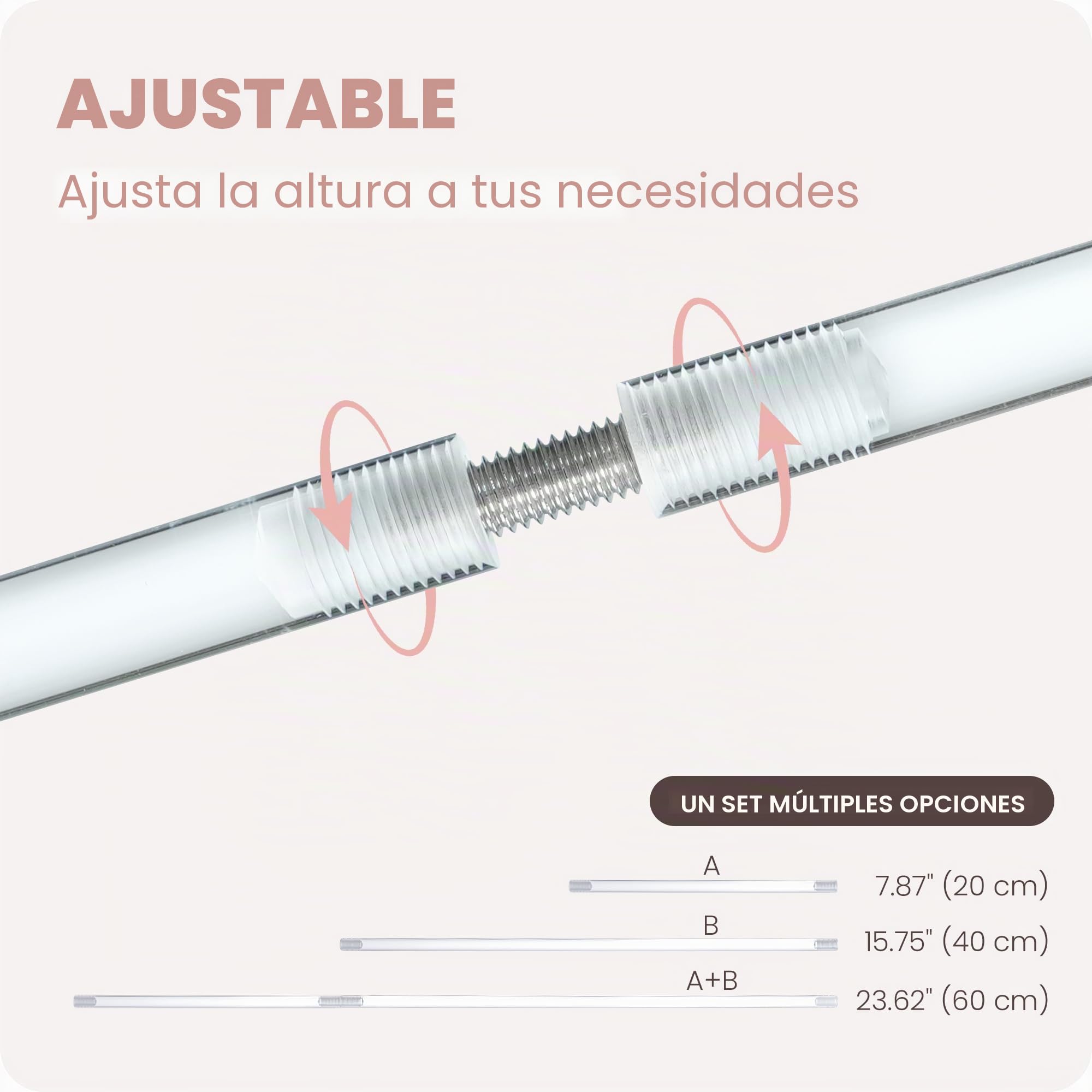 YALLOVE Juego de 10 Reutilizables Soportes de Globos para Centros de Mesa | Altura Ajustable 40cm 60cm, Soporte para Globos para Decoración para Fiesta Aniversario Boda Cumpleaños