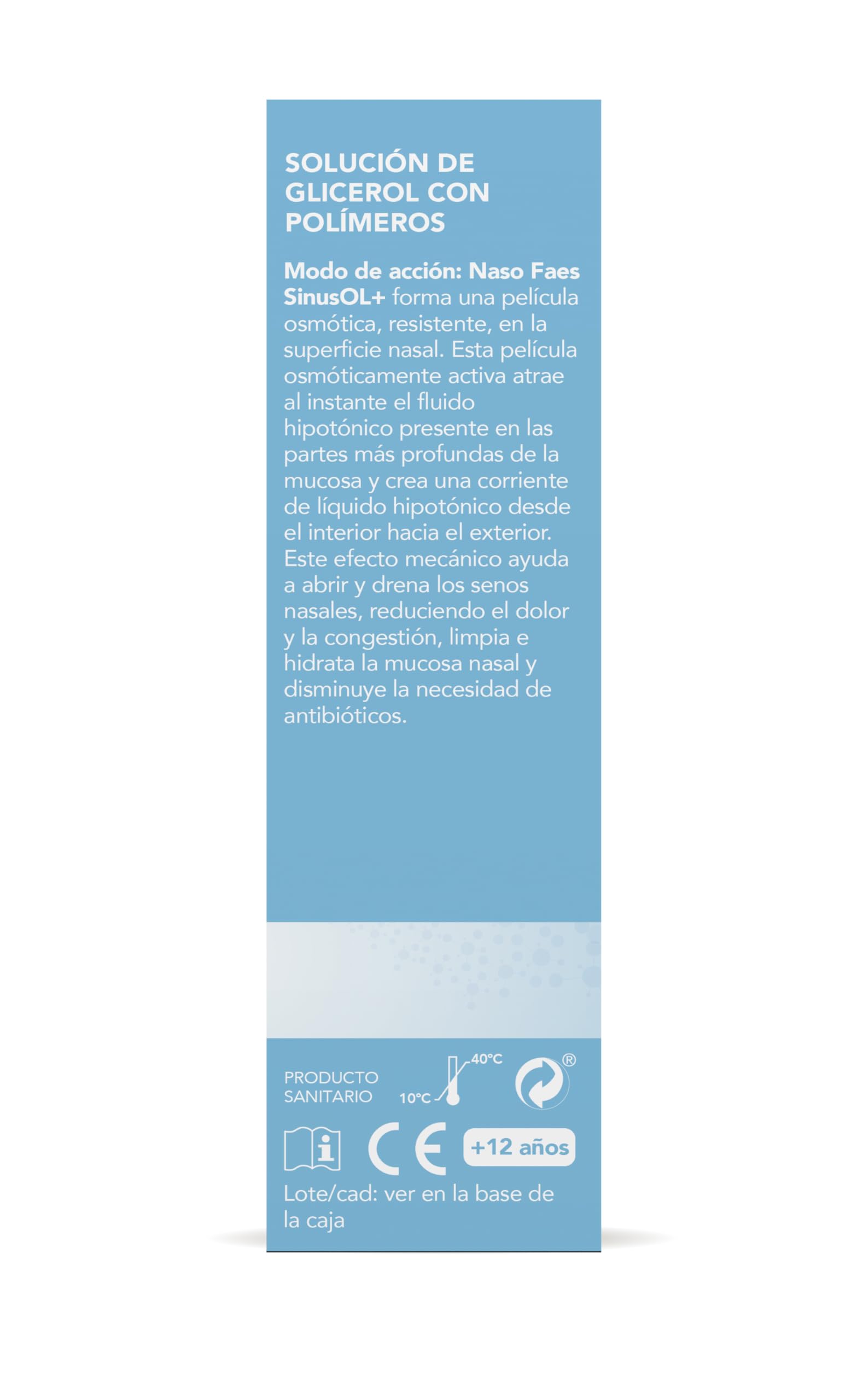 SinusOL+, Spray Nasal con Glicerol y Polifenoles Naturales, Tratamiento Sintomático de Rinosinusitis, Rinitis y Congestión Nasal - 15 ml