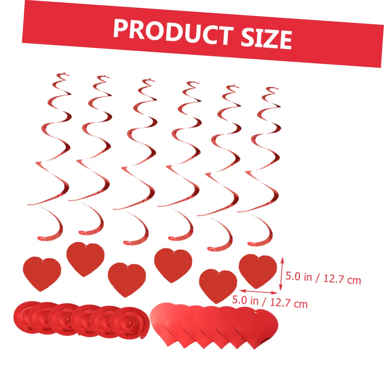 Cabilock 3 Sätze Teiliges Valentinstag Herz Dekorationsset Spiral Girlanden Für Romantische Feiern Hängende Herz Accessoires Für Wände Türen Und Decken Für Valentinstag Und Stück * 3