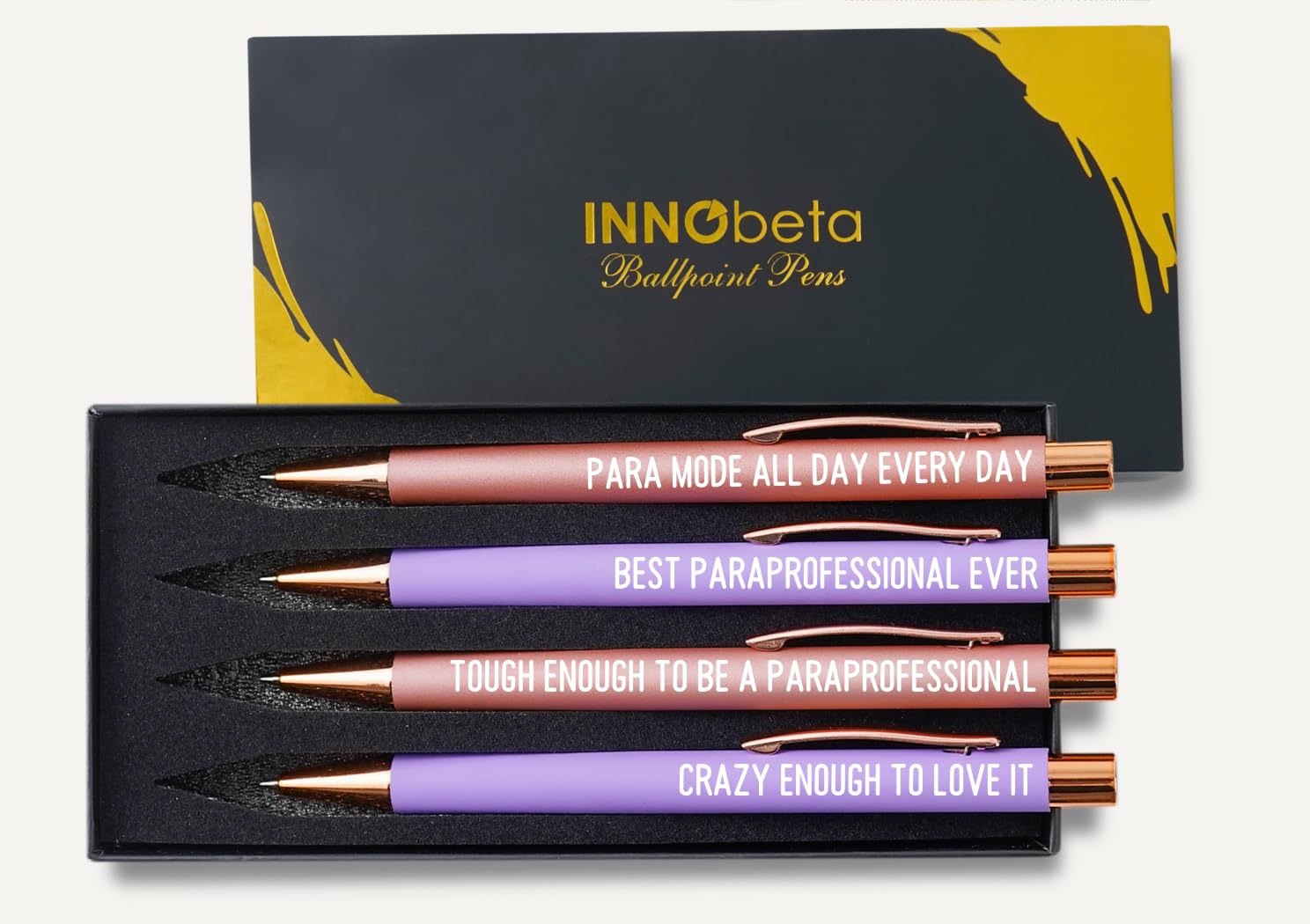 InnoBeta Paraprofessional Appreciation Gifts, Gifts for Teacher Paraprofessional, Ballpoint Pen Set of 4, Idea for Paraprofessional on Appreciation