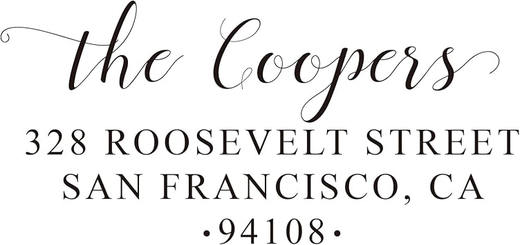 Custom Return Address Stamp 4 Lines Personalized Self-Inking Address Stamp Customized Rubber Stamp for Mailing 10 Ink Colors to ChooseX-Large