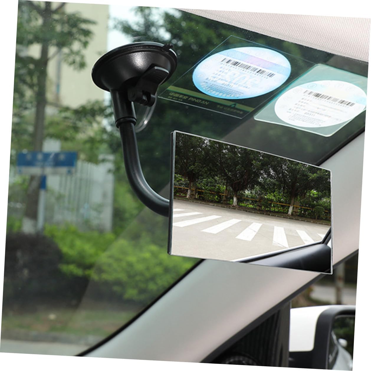 2pcs Rearview Mirror Rear Facing Car Interior Mirror with Suction Cup Adjustable Angle for Safety and Observation in Vehicle