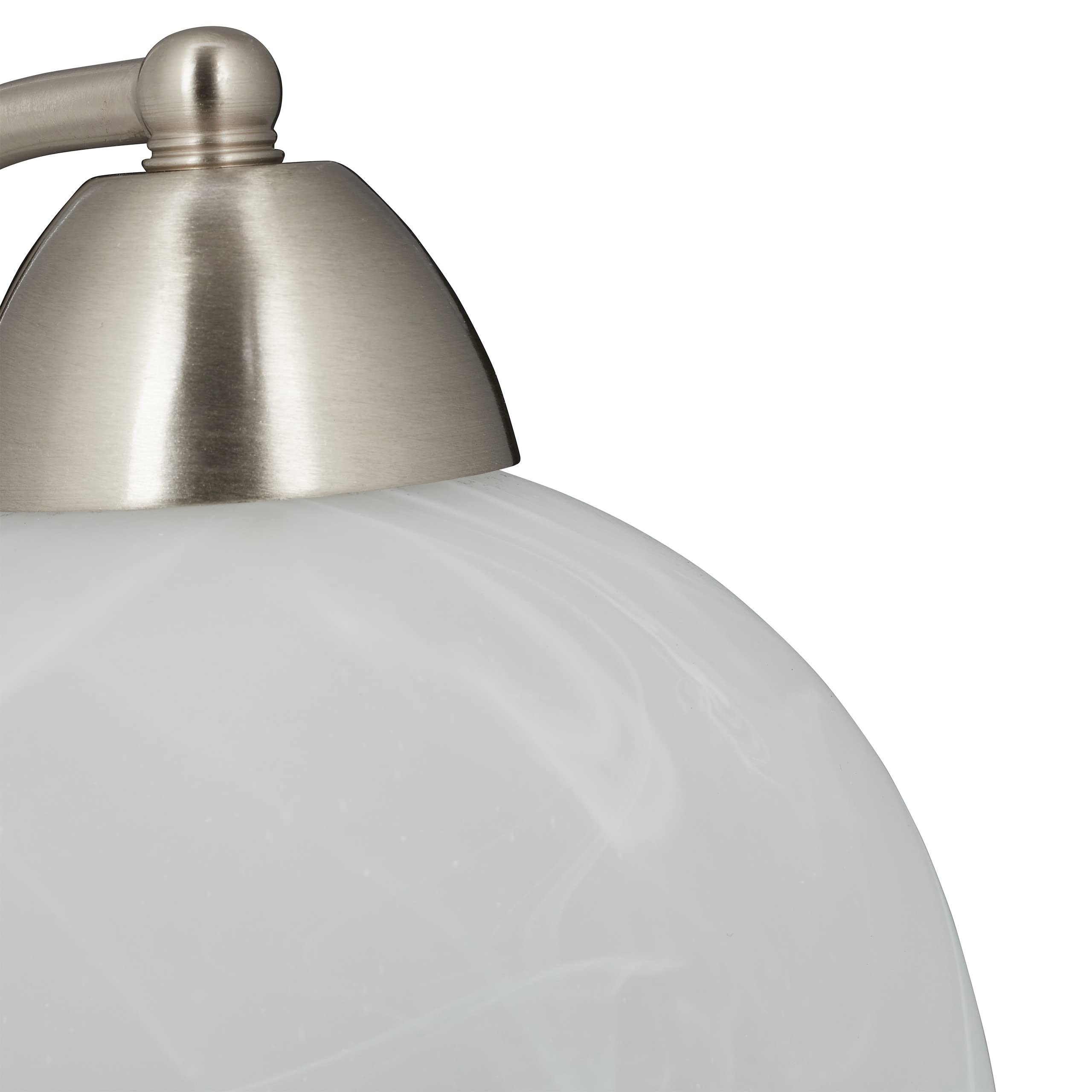 Relaxdays Lampada da Tavolo Vintage, Funzione Touch, Vetro & Ferro, Regolabile, E14, 230V, 25x15x19 cm, Argento